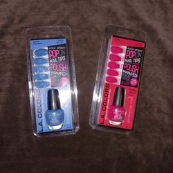 New Nail Tips With Polish  $5 Each Pkge.