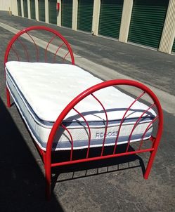 TWIN BED FRAME WITH MATTRESS