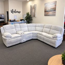 Large Modern Sectional Sofa with Cup Holders