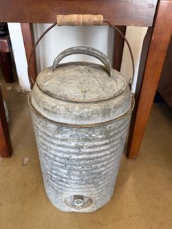 Vintage Galvanized Metal Water Cooler