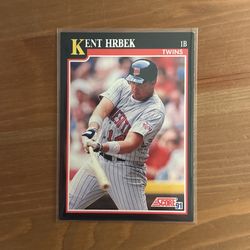 1991 SCORE KENT HRBEK MINNESOTA TWINS #292 Baseball Card