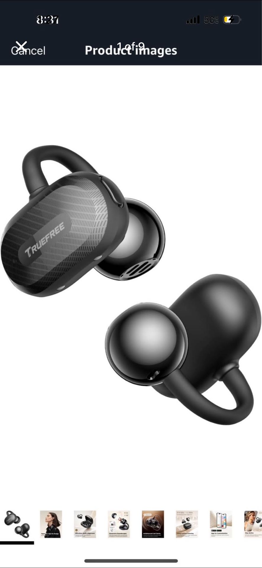 Open-Ear Earbuds, Clip-On Wireless Headphones, Bluetooth 5.4, 12mm Driver with Spatial Sound, 28H PI