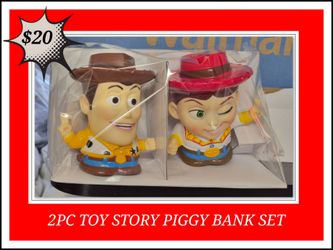 2PC TOY STORY PIGGY BANK SET