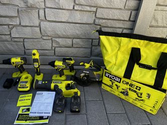 Ryobi One Plus Tool Set  2 Amp Battery and 4 Amp Battery As Well As Bag $299 plus tax