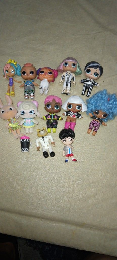 Lol Surprise Doll Lot Of 12 Mini Dolls & Accessories