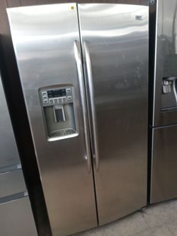 GE Profile stainless steel side by side refrigerator - Free delivery