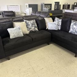 New Black Sectional