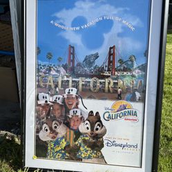  California Disney Framed poster