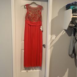 Bright Red/Gold Dress (plus Size)