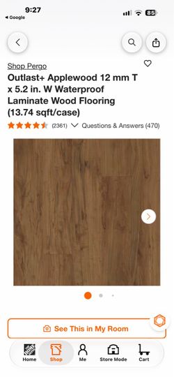 Pergo Outlast+ Applewood Laminate Flooring Case 18 boxes