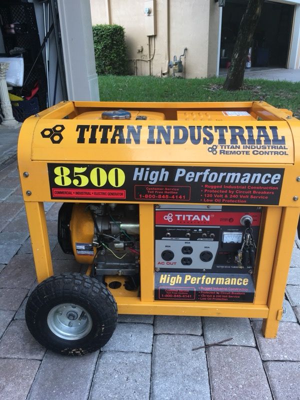 Titan Industrial 8500 Remote Control Generator