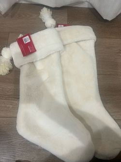2 white Christmas stocking $20 OBO