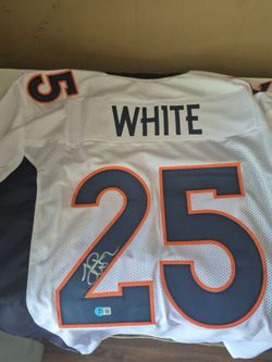 Lendale white white custom broncos jersey