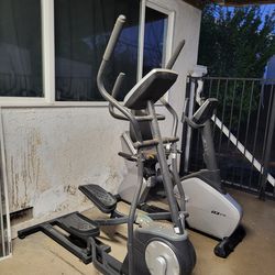 Exercising elliptical machine