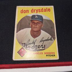 1959 Topps Baseball Card #387 Don Drysdale