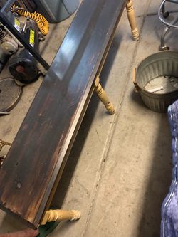 Solid wood bench