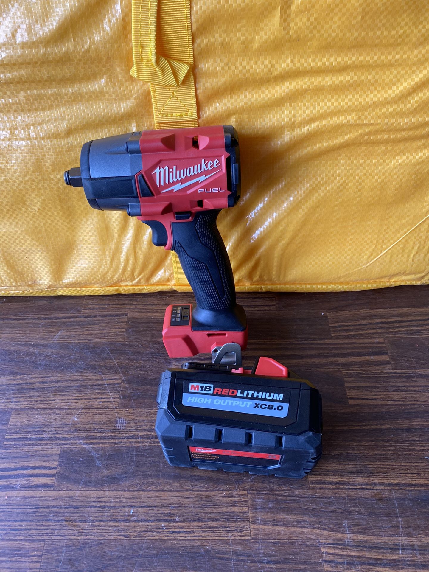 Milwaukee fuel mid torque 3/8 impact wrench and 8.0 battery only
