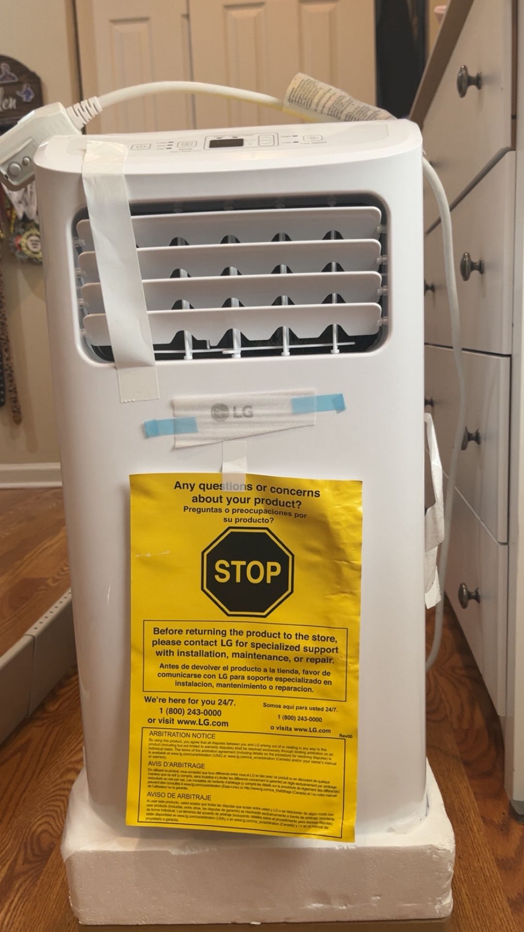 LG Portable AC model LP1111WXR 11,000 BTU