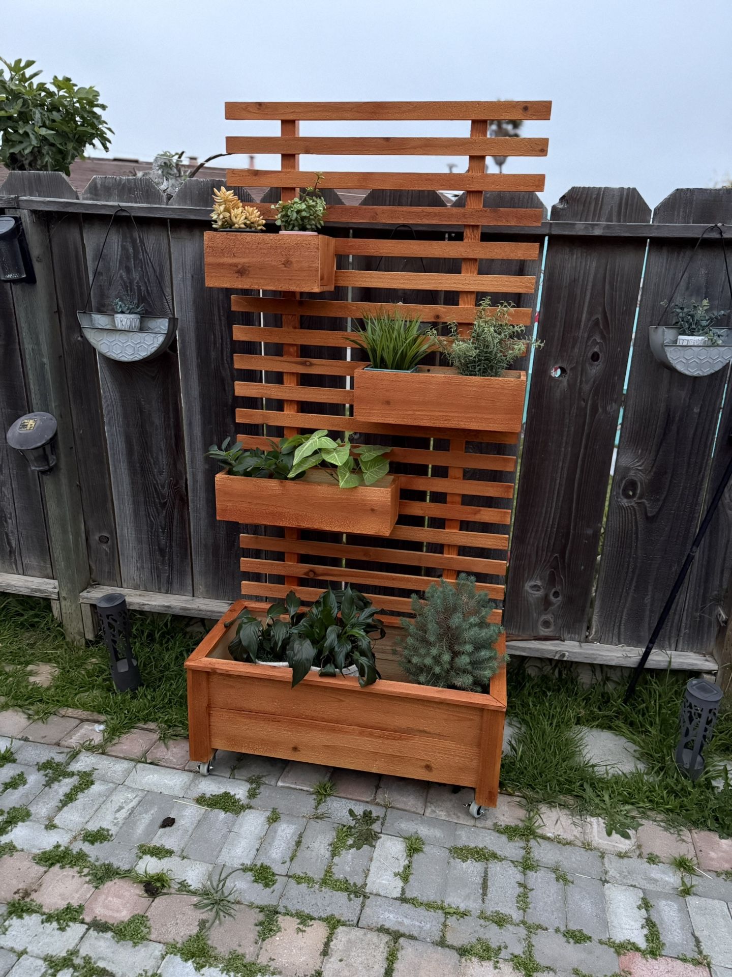 Vertical Planter On Wheels