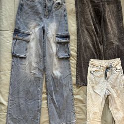 Women’s Jeans And Animal Print Skirt