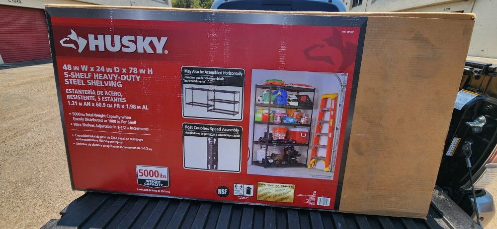 Husky 5-shelf Heavy-Duty Steel Shelving