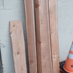 Four Pieces Of Live Edge Cut Cedar Boards $20 For All
