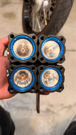 KC HiLiTES 4-Pod LED Light Setup w/ Custom Motorcycle Bracket – $450 OBO