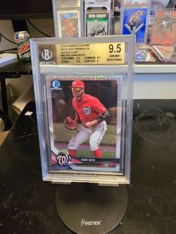 2018 Bowman Chrome Mega Box Prospect Refractor Juan Soto #BCP52 BGS 9.5 Gem Mint