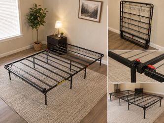 Twin Folding Metal Platform Bed Frame 39” x 74” – No Box Spring Needed