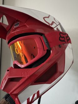 Fox Racing Atv Helmet And Fox Goggles Used Once!