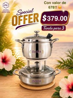 Olla ancha de 6qts y olla alta 6 QTs princess house