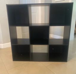 9 Cube Black Storage Organizer