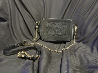 Black Leather C wonder brand womens crossbody purse