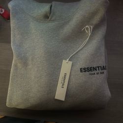 Essentials Hoodie Dark Oatmeal Size Large