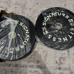 Set of 2 Fitness Signature 25lb 2” Olympic Barbell Plates