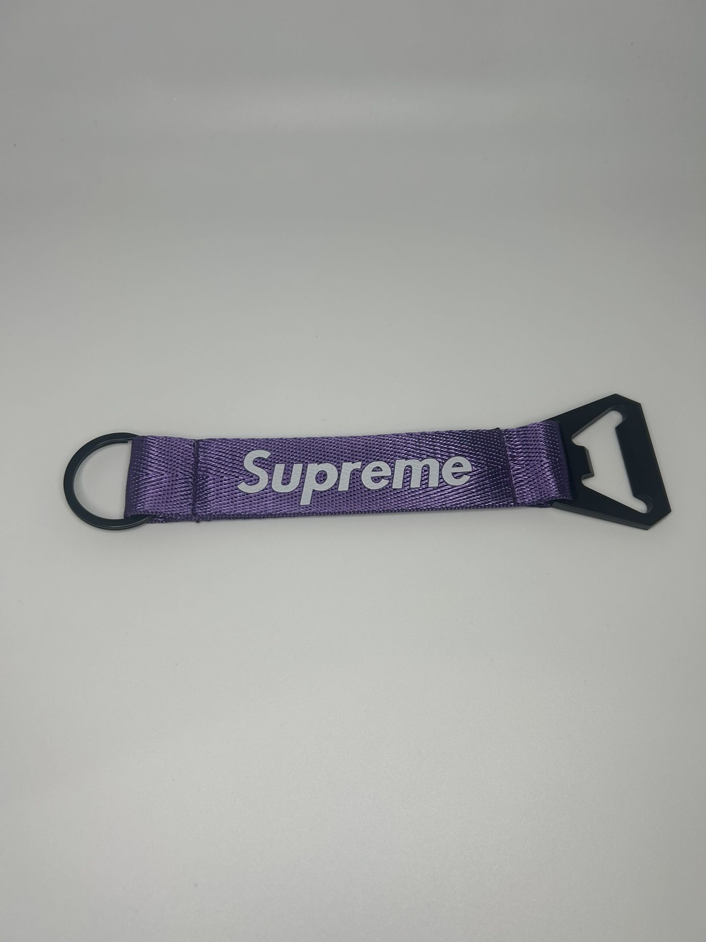 Supreme Purple Webbing Bottle Opener Keychain