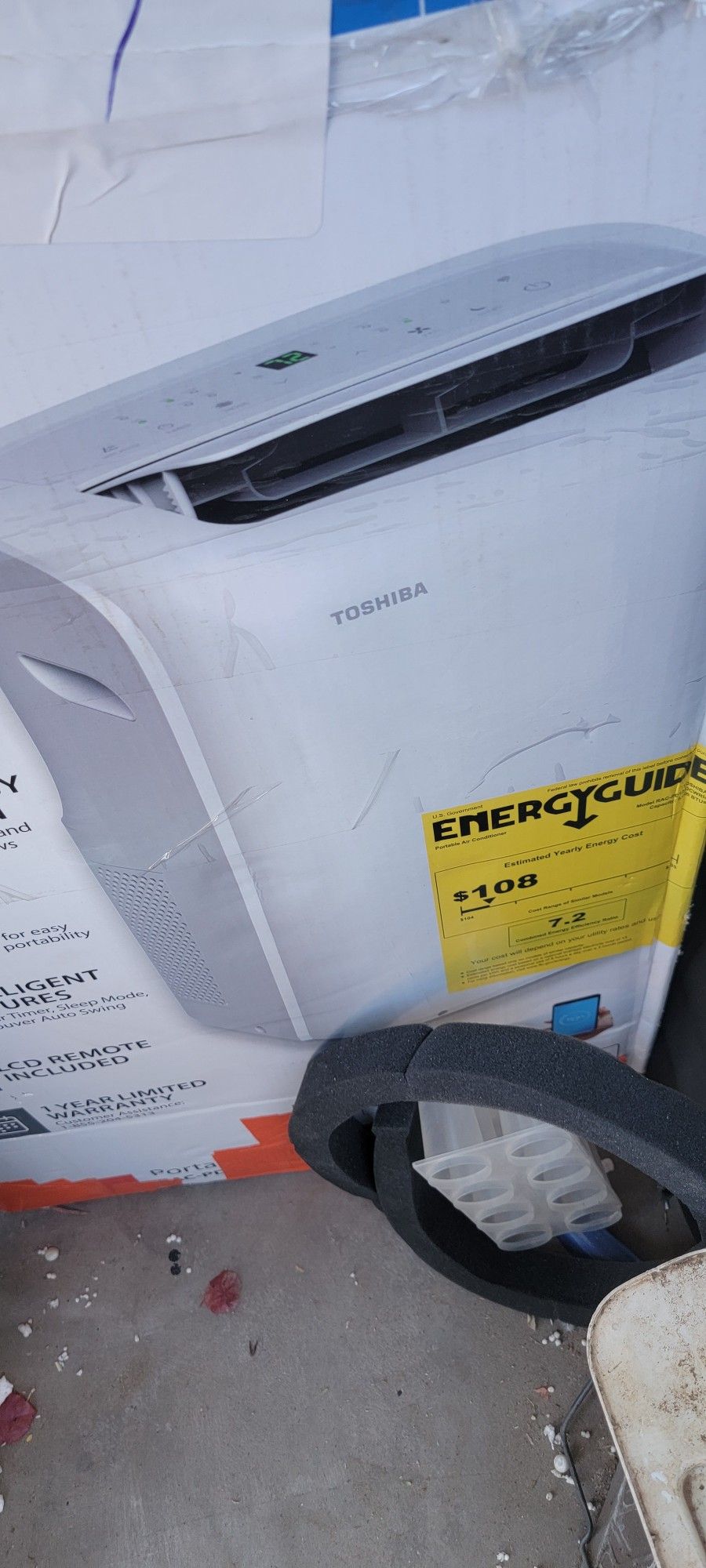 8000 BTU Portable Air Conditioner Cools 350 Sq. Ft. with Dehumidifier and Remote in White