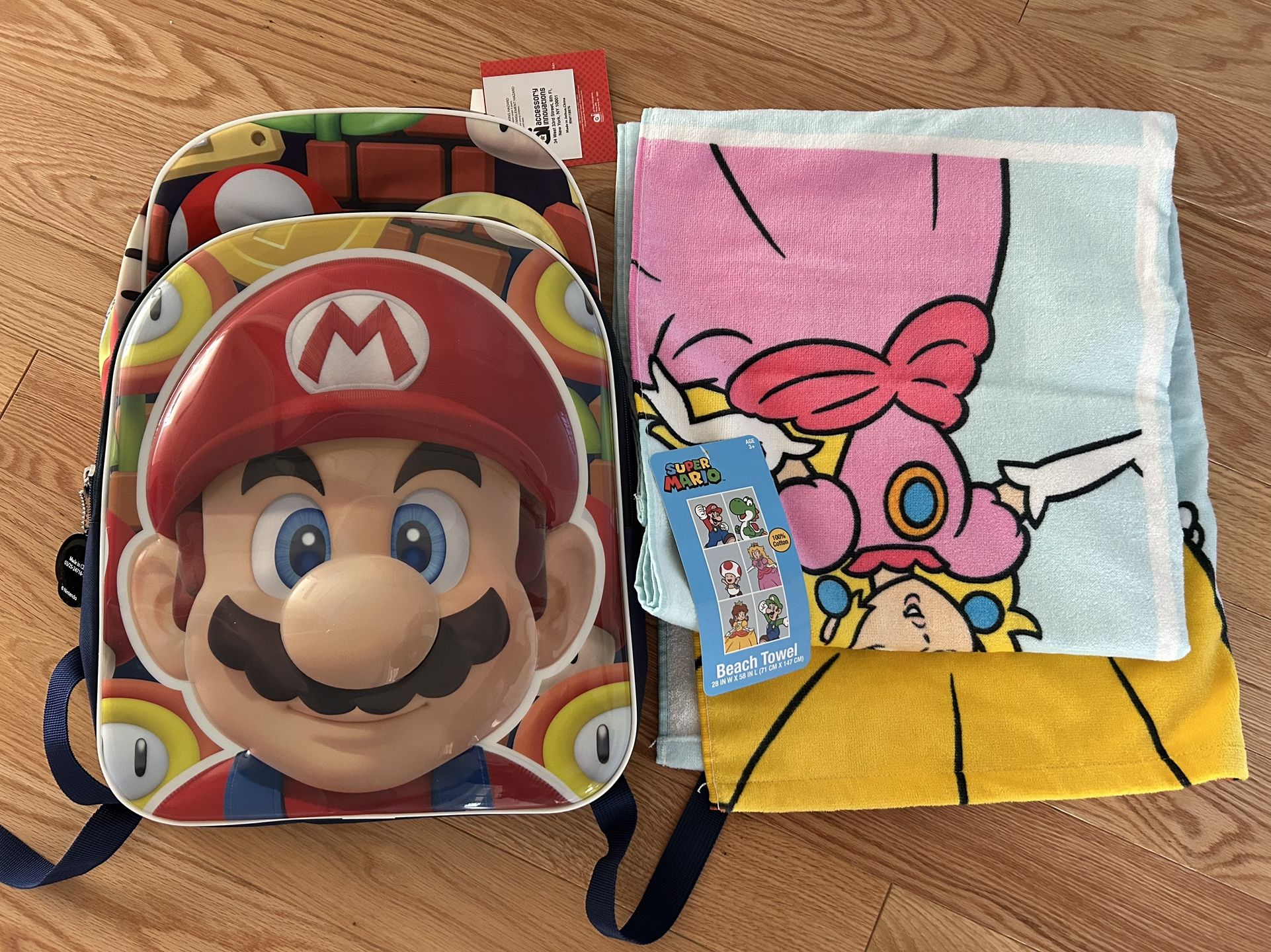Super Mario Backpack And Beach Towel