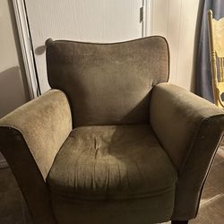 Olive green arm chair
