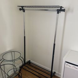 Rolling portable garment rack $20 OBO
