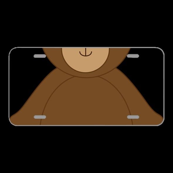 License Plate Novelty Car Front Teddy Bear Stuffed Animals Cute Toys