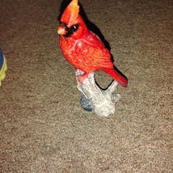 Vintage Hand Crafted And Painted Northern Red Cardinal Very Good Condition Collectable 