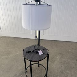 Side Table With Lamp