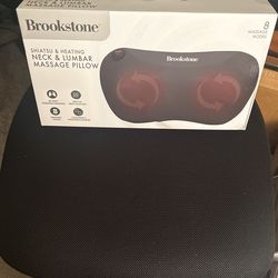 Brookstone Shiatsu Neck And Lumbar Massage Pillow