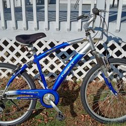 26-in 6 Speed Aluminum Full Suspension Bike Ready To Ride Comfort Cruiser