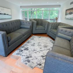 Natalie 4-Piece Living Room Set – Sofa, Loveseat & 2 Accent Chairs