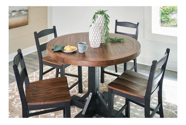 Valebeck Counter Height Dining Table and 4 Barstools