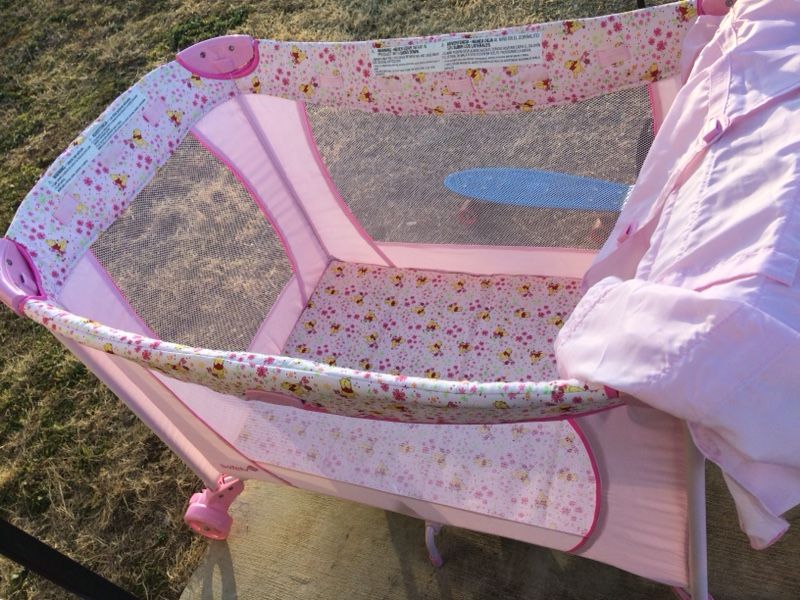 Pink Winnie The Pooh Playpen set