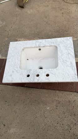 natural white marble vanity top