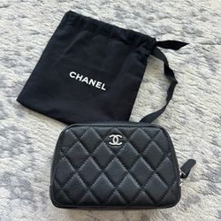 Chanel Classic Caviar Zipper Pouch